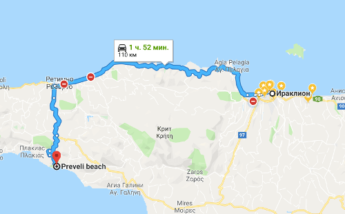 Превели пляж на крите